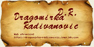 Dragomirka Radivanović vizit kartica